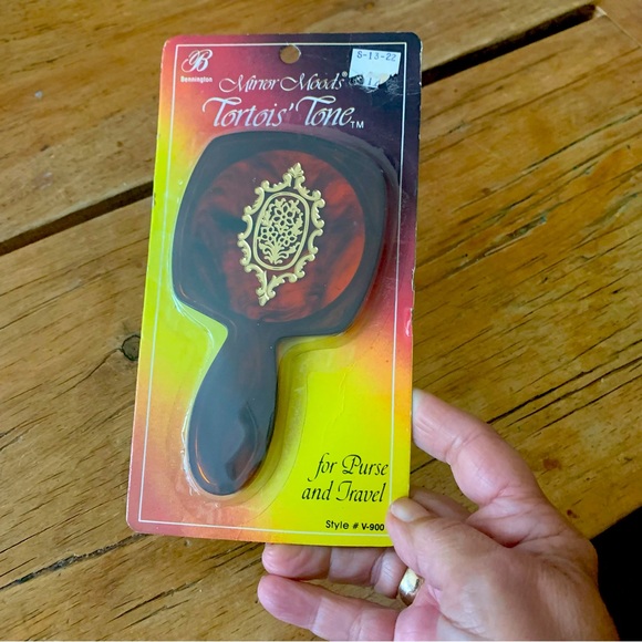 Rare Bennington vintage purse Mirror Moods Tortoise Tone Mirror for  bag… - Picture 1 of 7